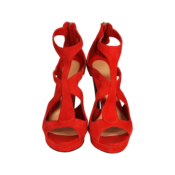 Alexander McQueen Red Suede Shoes