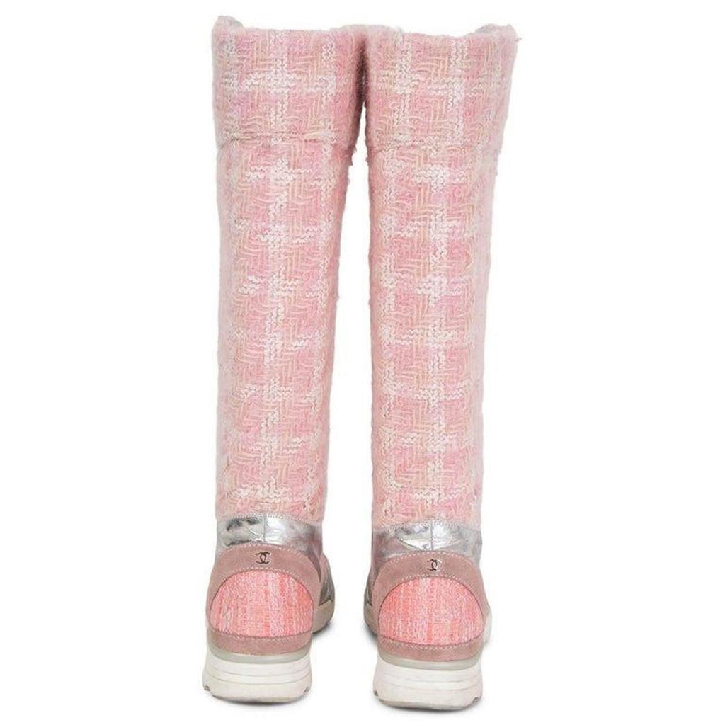 Chanel Pink Tweed Sneaker Boots – The Dresser London
