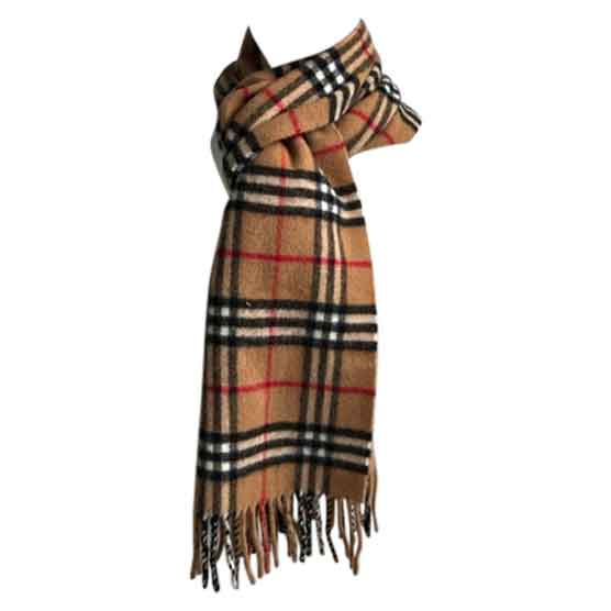 Burberry check wool scarf