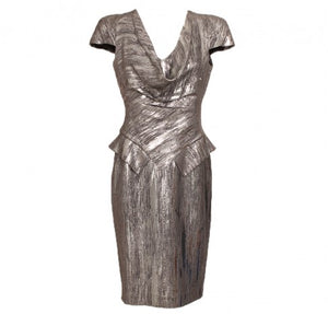Alexander McQueen Silver Dress The Dresser London Alexander McQueen Silver Dress The Dresser London