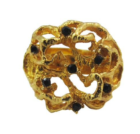 1960s Black, Gold Ring