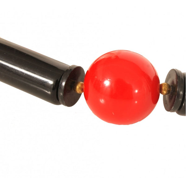 Bakelite Red/Blk Necklace