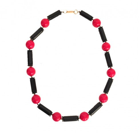 Bakelite Red/Blk Necklace