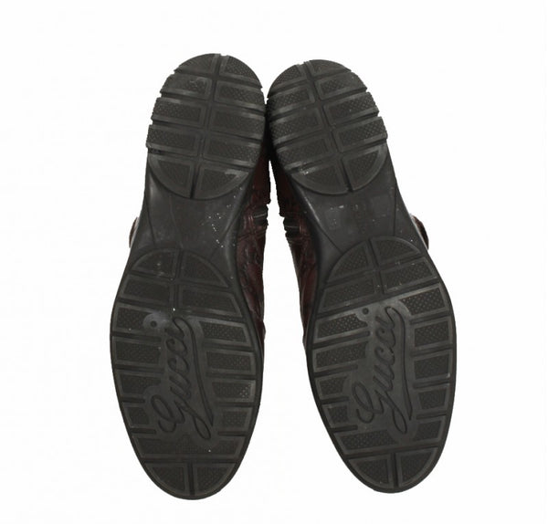 Gucci Embossed Leather Boots