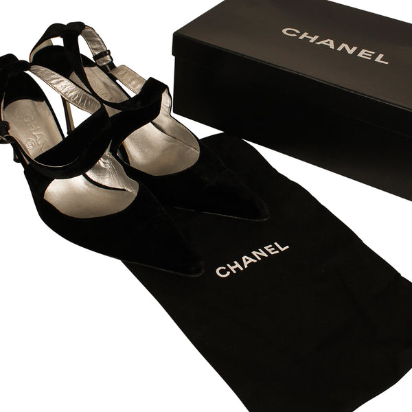 Chanel Velvet Shoes
