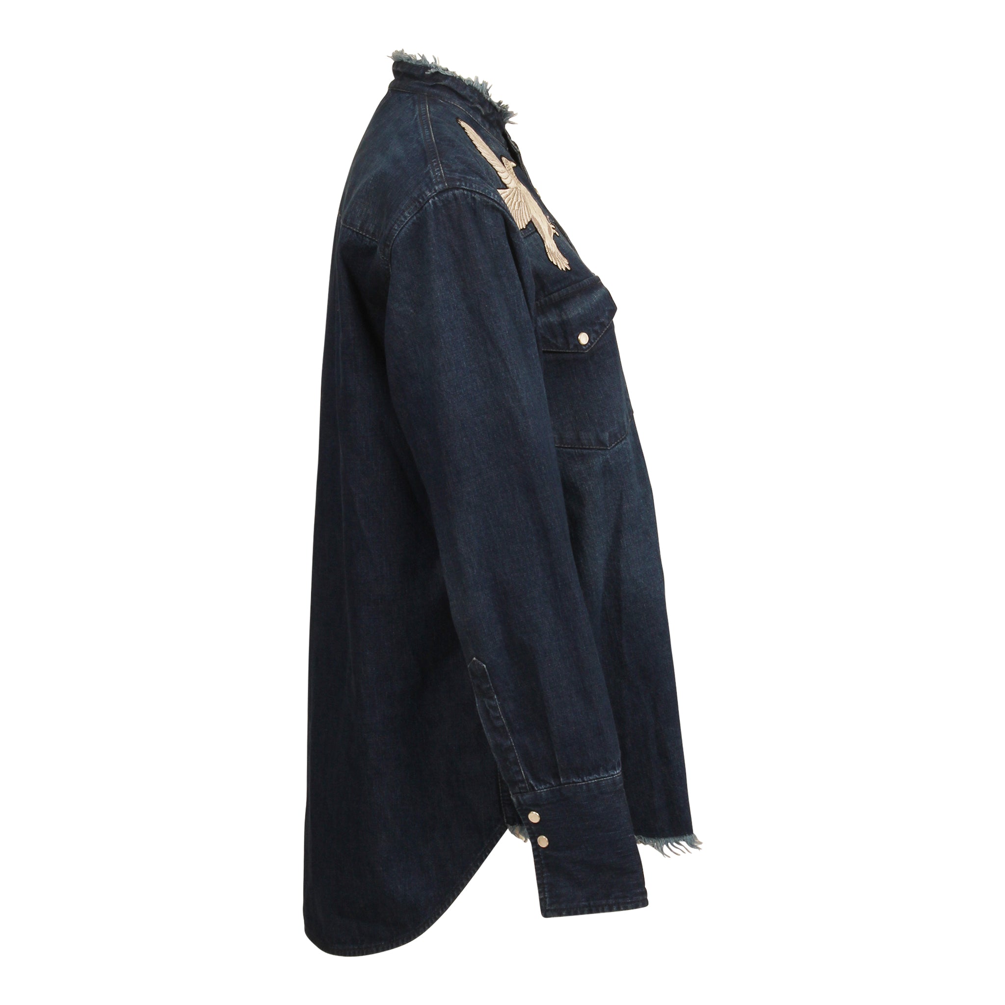 Alexander McQueen Denim Embroidierd Shirt/Jacket – The Alexander McQueen Denim Embroidierd Shirt/Jacket – The