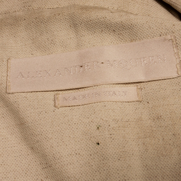 Alexander McQueen White Canvas Jacket