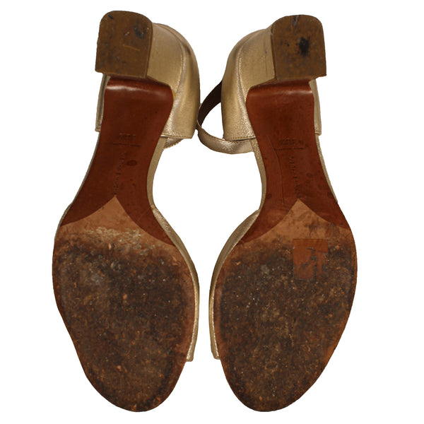 Tabitha Simmons Gold Shoes
