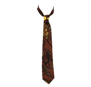 Versace Brown Print Tie