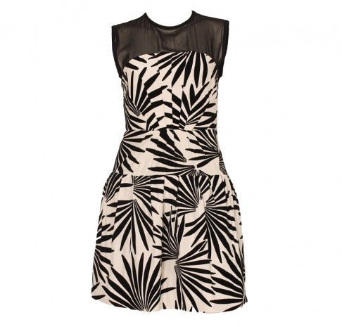 DVF Black and White Dress