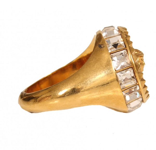 Versace Crystal Edged Ring