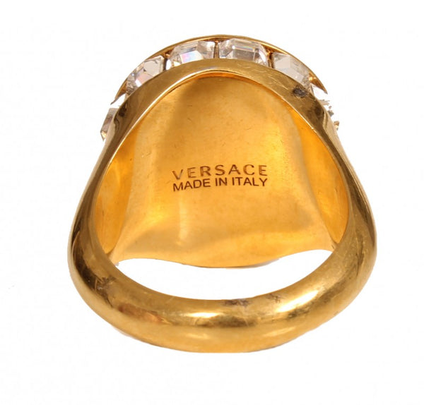 Versace Crystal Edged Ring
