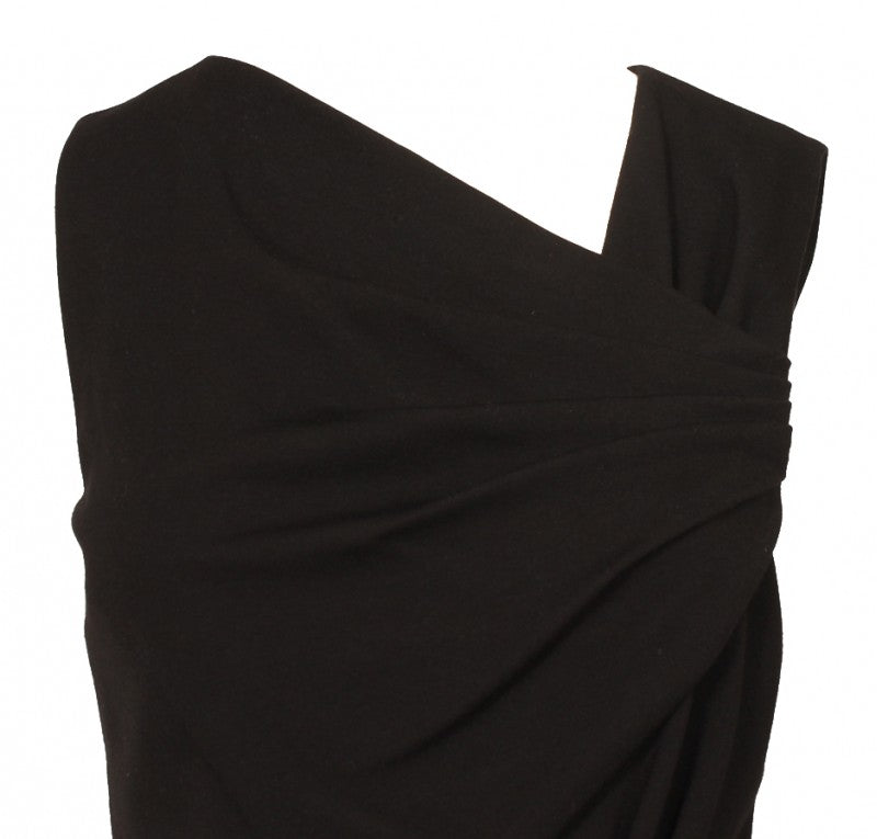 princess polly baby blue dress Jason Wu Women's Black V Neck Knit Top Tiered Maxi Aline Lined Dress Waist  Tie