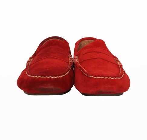 Ralph Lauren Red Suede Loafers1