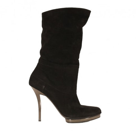 Gucci Black Suede Boots